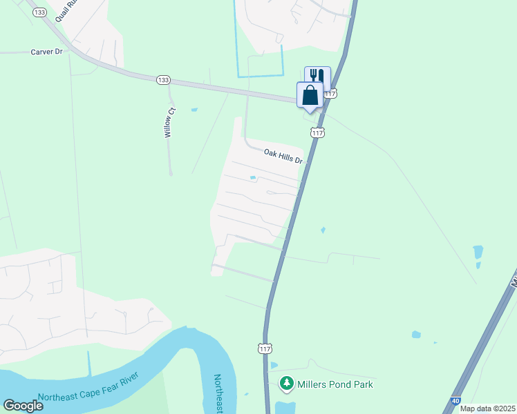 map of restaurants, bars, coffee shops, grocery stores, and more near Cinron Lane in Rocky Point