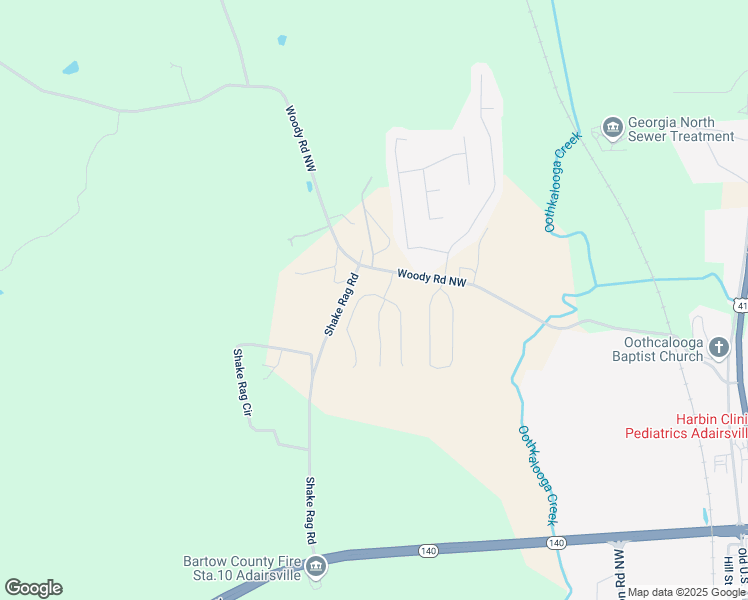 map of restaurants, bars, coffee shops, grocery stores, and more near 39 Sonoma Drive in Adairsville
