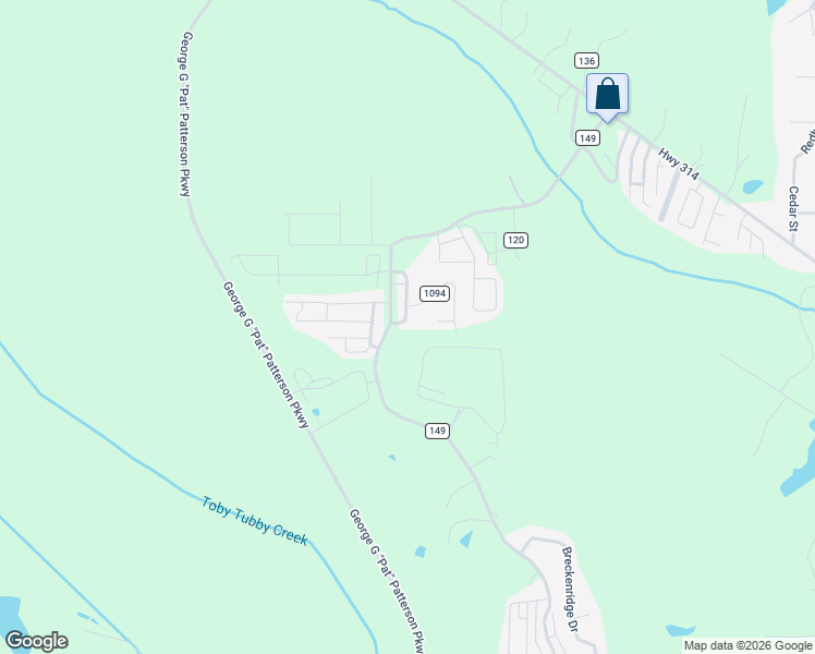 map of restaurants, bars, coffee shops, grocery stores, and more near 328 Road 1094 in Oxford