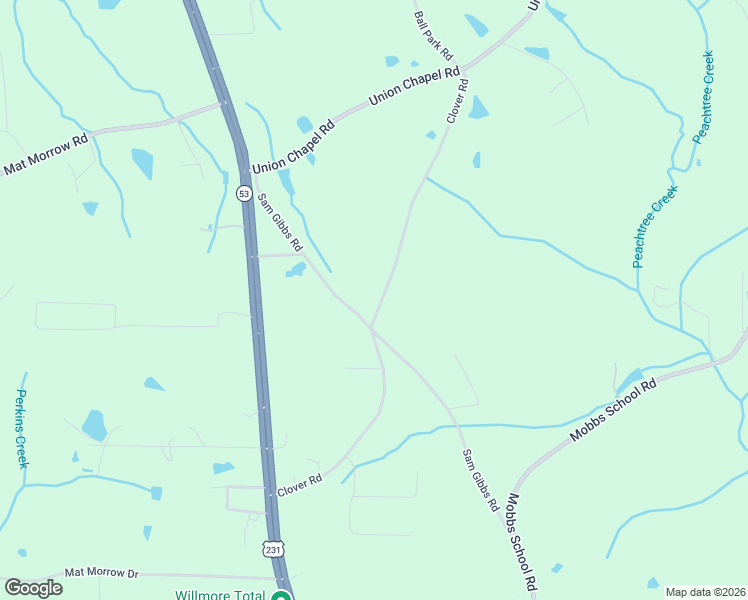 map of restaurants, bars, coffee shops, grocery stores, and more near 611 Clover Road in Union Grove