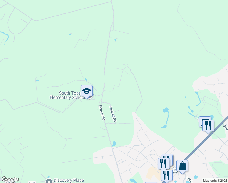 map of restaurants, bars, coffee shops, grocery stores, and more near 1098 Hoover Road in Hampstead