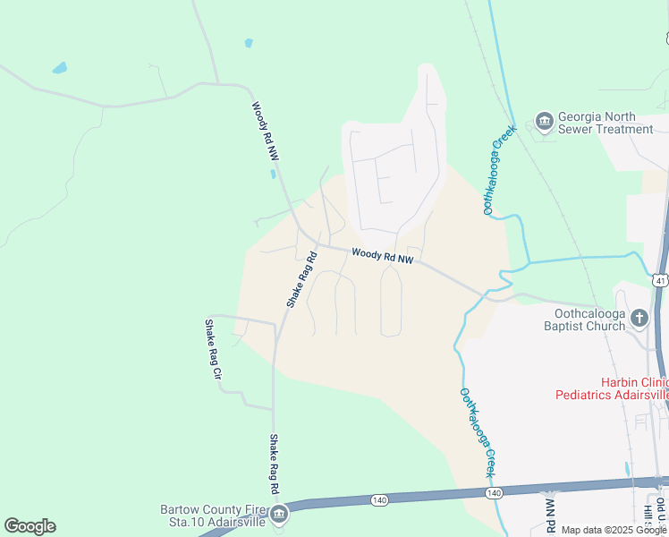 map of restaurants, bars, coffee shops, grocery stores, and more near Sonoma Drive in Adairsville