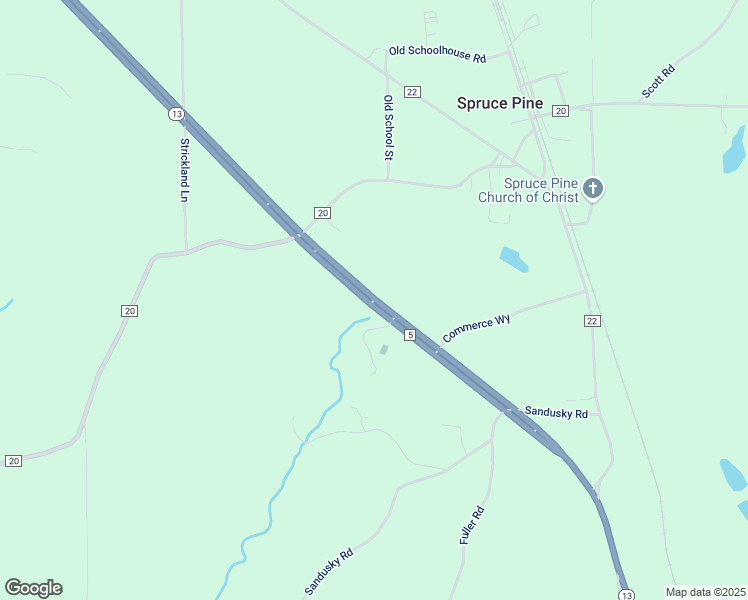 map of restaurants, bars, coffee shops, grocery stores, and more near 1385 Alabama 13 in Spruce Pine