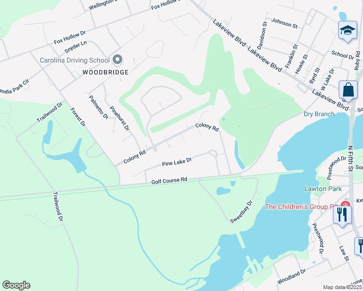 map of restaurants, bars, coffee shops, grocery stores, and more near 907 Cypress Court in Hartsville