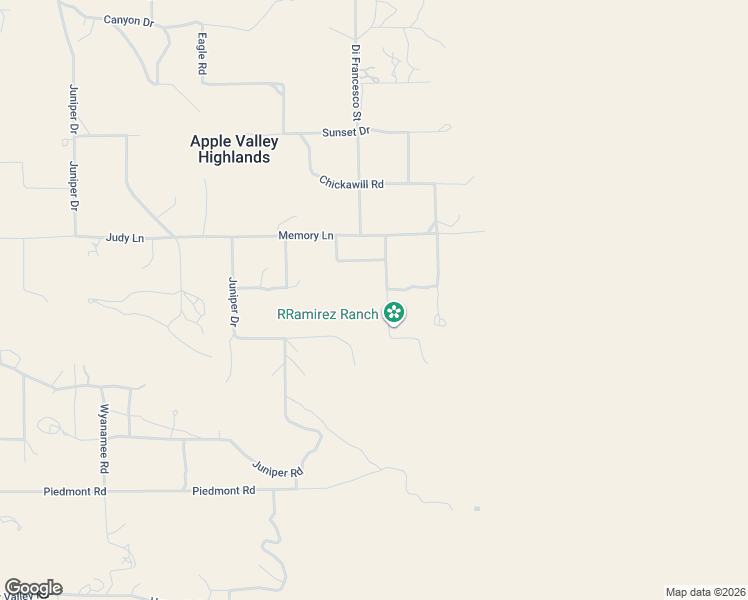 map of restaurants, bars, coffee shops, grocery stores, and more near 7380 High Hill Road in Apple Valley