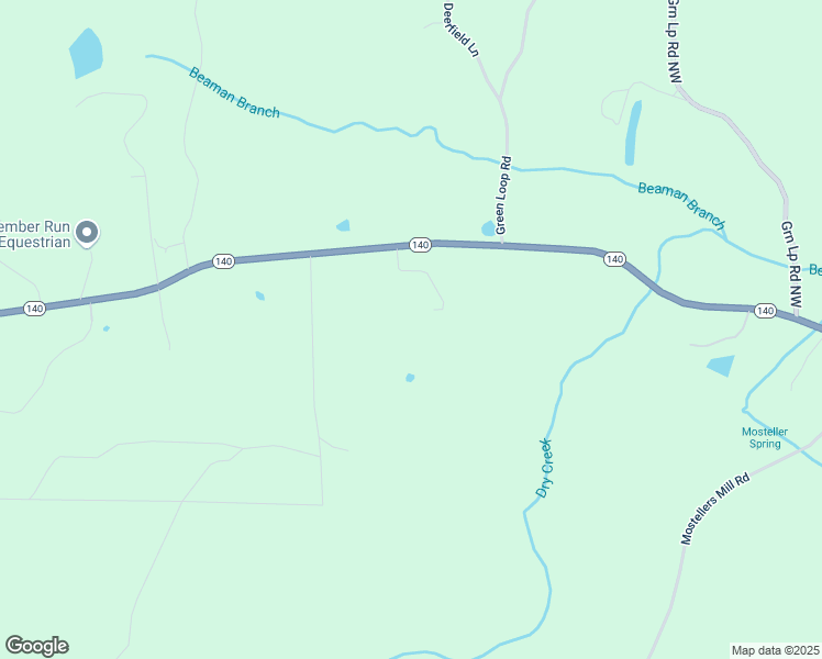 map of restaurants, bars, coffee shops, grocery stores, and more near Highway 140 Northwest in Adairsville