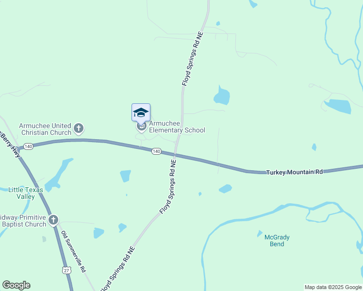 map of restaurants, bars, coffee shops, grocery stores, and more near 472 Floyd Springs Road Northeast in Armuchee