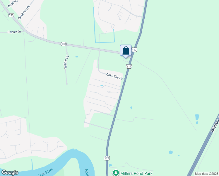 map of restaurants, bars, coffee shops, grocery stores, and more near 141 Shadow Drive in Rocky Point