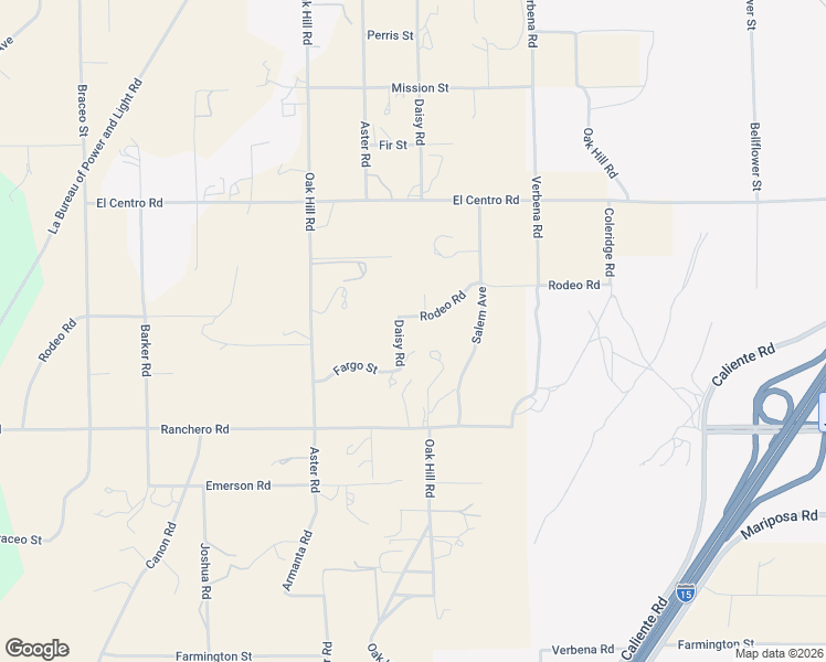 map of restaurants, bars, coffee shops, grocery stores, and more near 7453 Daisy Road in Hesperia