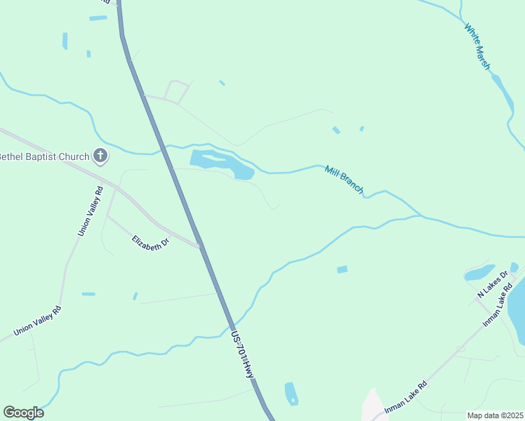 map of restaurants, bars, coffee shops, grocery stores, and more near 411 Wj Pridgen Lane in Whiteville