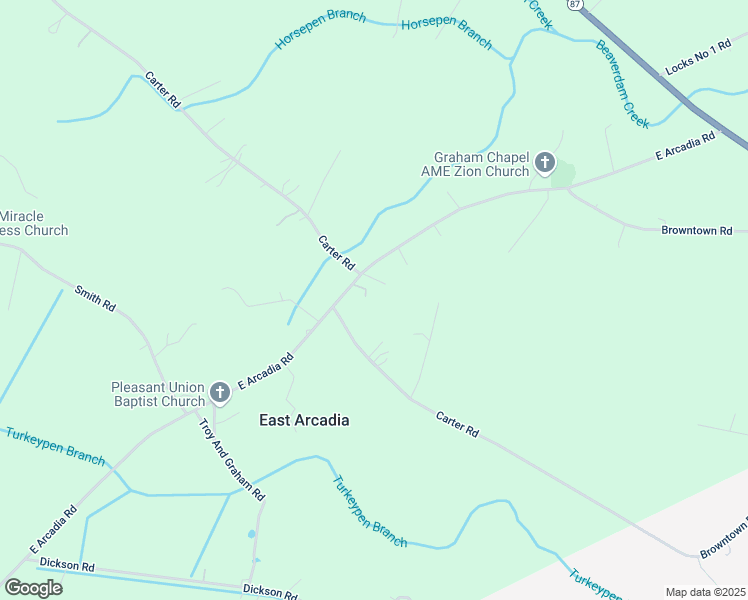 map of restaurants, bars, coffee shops, grocery stores, and more near 997 East Arcadia Road in Riegelwood