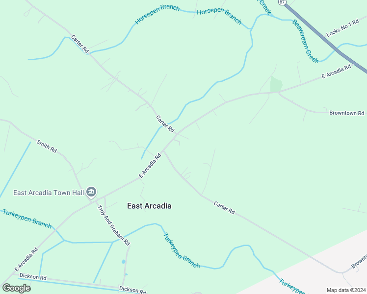 map of restaurants, bars, coffee shops, grocery stores, and more near 997 East Arcadia Road in Riegelwood