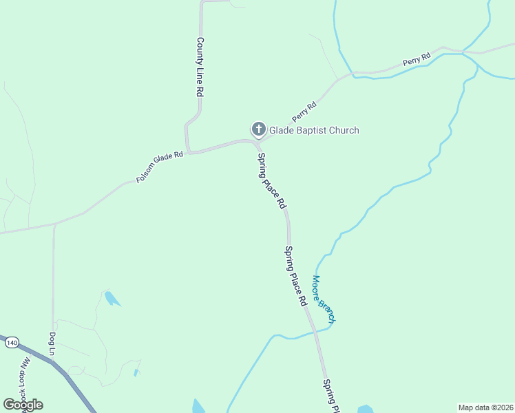 map of restaurants, bars, coffee shops, grocery stores, and more near 1443 Spring Place Road in Rydal