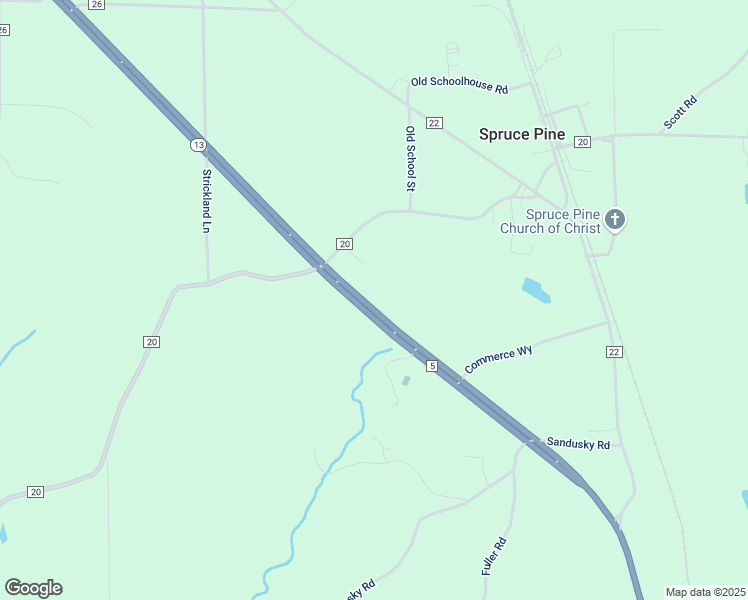 map of restaurants, bars, coffee shops, grocery stores, and more near 1385 Alabama 13 in Spruce Pine