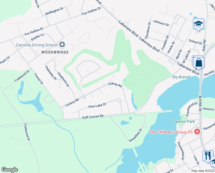 map of restaurants, bars, coffee shops, grocery stores, and more near 636 Colony Road in Hartsville