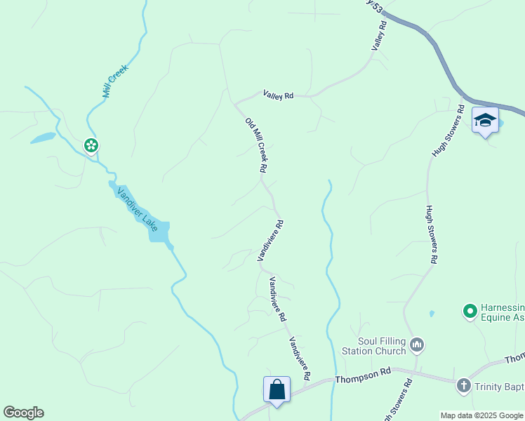 map of restaurants, bars, coffee shops, grocery stores, and more near 46 Parkwood Drive in Dawsonville