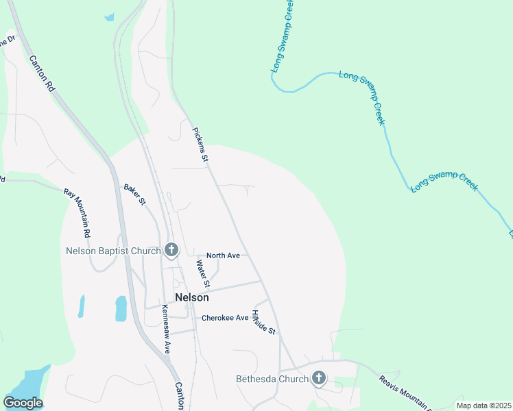 map of restaurants, bars, coffee shops, grocery stores, and more near 1025 Pickens Street in Ball Ground