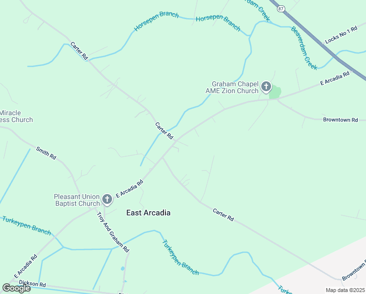 map of restaurants, bars, coffee shops, grocery stores, and more near 971 East Arcadia Road in Riegelwood