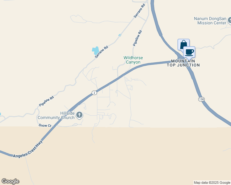 map of restaurants, bars, coffee shops, grocery stores, and more near 541 Rancho Road in Pinon Hills
