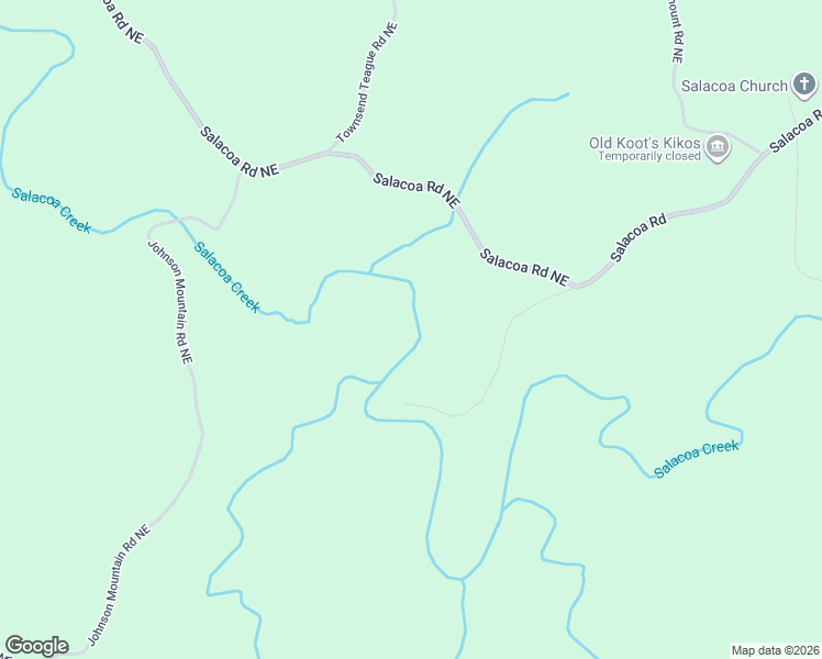 map of restaurants, bars, coffee shops, grocery stores, and more near 16 Salacoa Creek Road Northeast in Waleska