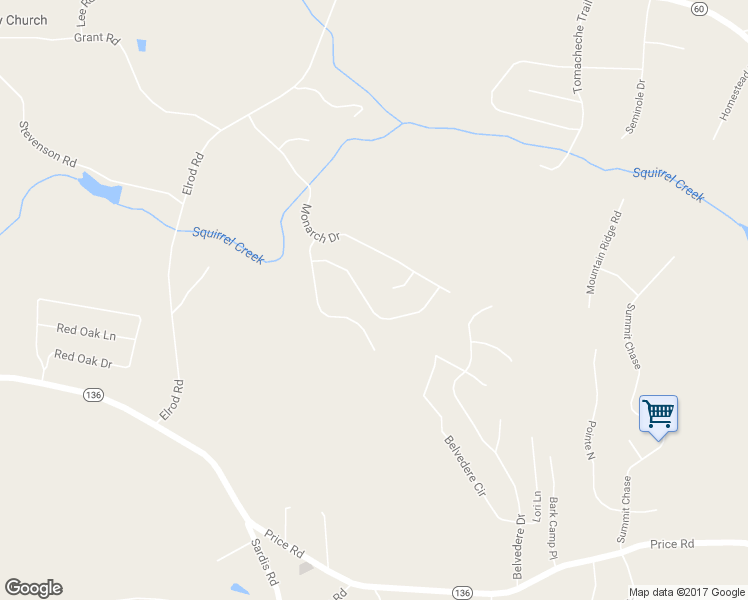 map of restaurants, bars, coffee shops, grocery stores, and more near 5445 Speckled Wood Lane in Gainesville
