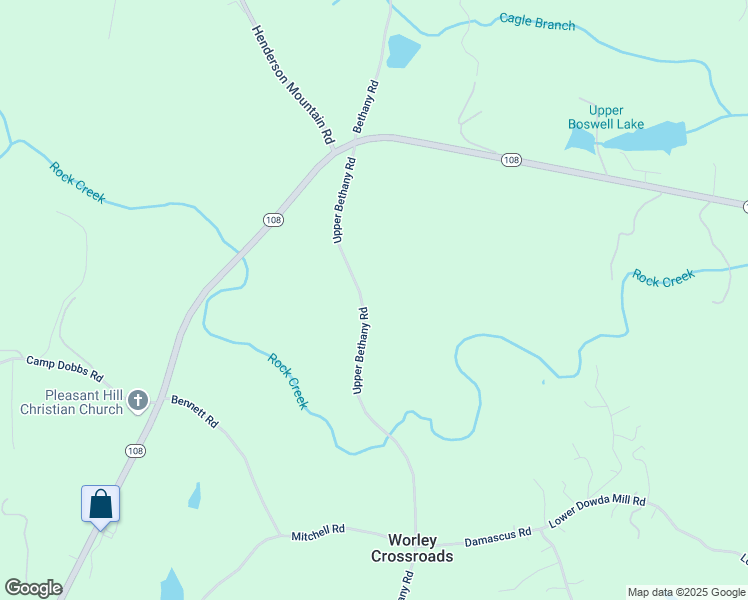 map of restaurants, bars, coffee shops, grocery stores, and more near 2969 Upper Bethany Road in Jasper