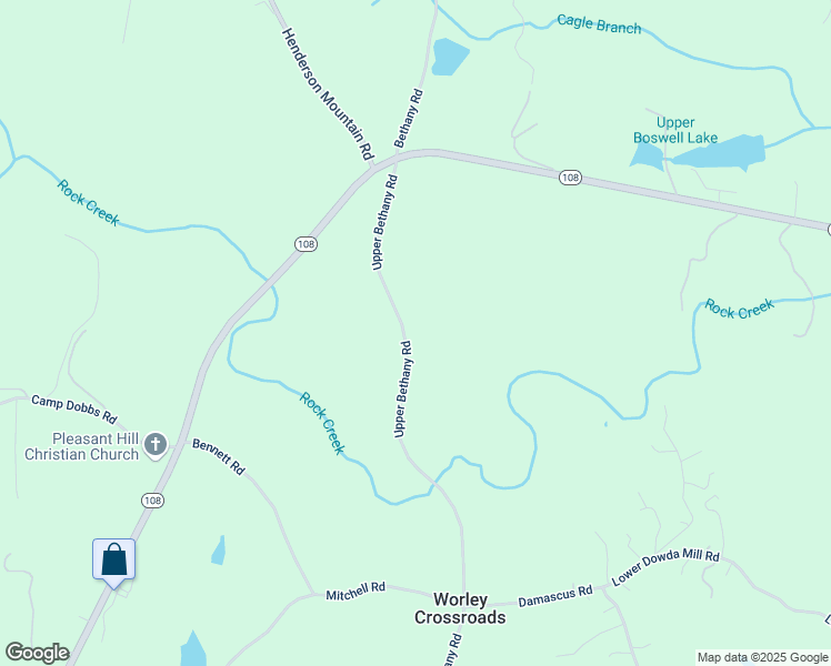 map of restaurants, bars, coffee shops, grocery stores, and more near 2969 Upper Bethany Road in Jasper