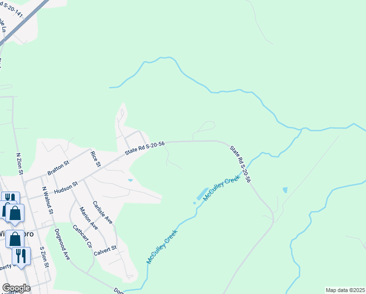 map of restaurants, bars, coffee shops, grocery stores, and more near 908 Hudson Street in Winnsboro