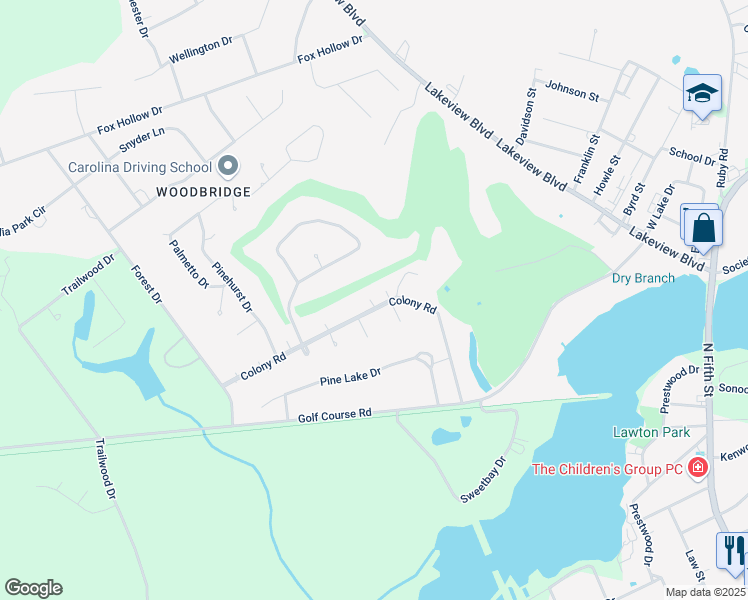 map of restaurants, bars, coffee shops, grocery stores, and more near 636 Colony Road in Hartsville