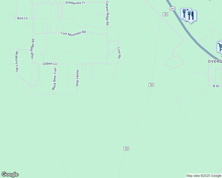 map of restaurants, bars, coffee shops, grocery stores, and more near 2706 Lost Way in Navajo County