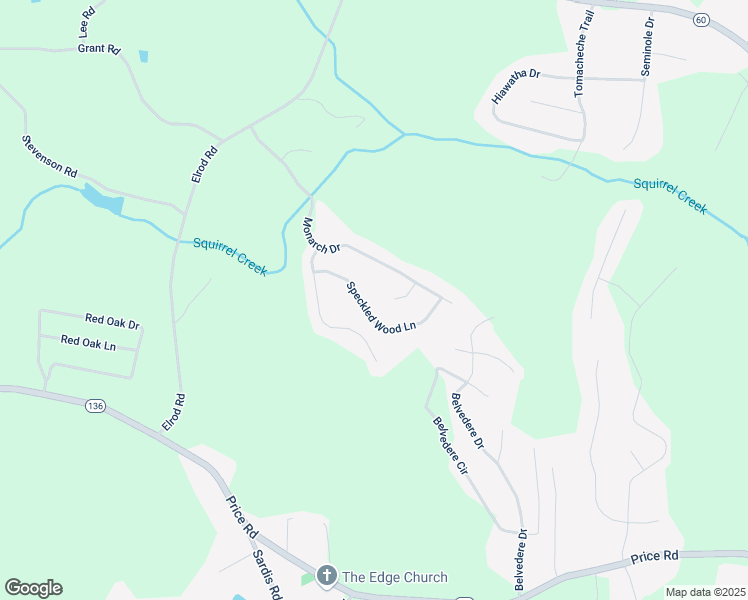 map of restaurants, bars, coffee shops, grocery stores, and more near 5437 Speckled Wood Lane in Gainesville
