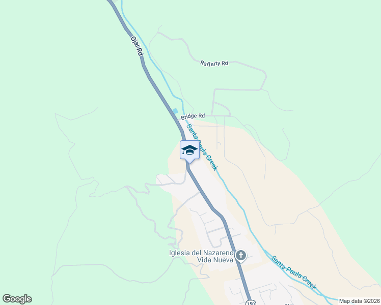 map of restaurants, bars, coffee shops, grocery stores, and more near 4502 Ojai Road in Santa Paula