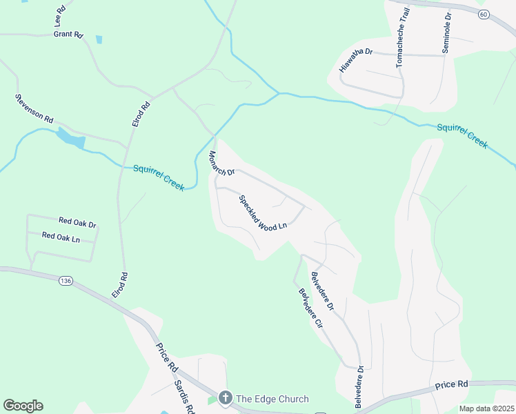 map of restaurants, bars, coffee shops, grocery stores, and more near 5437 Speckled Wood Lane in Gainesville