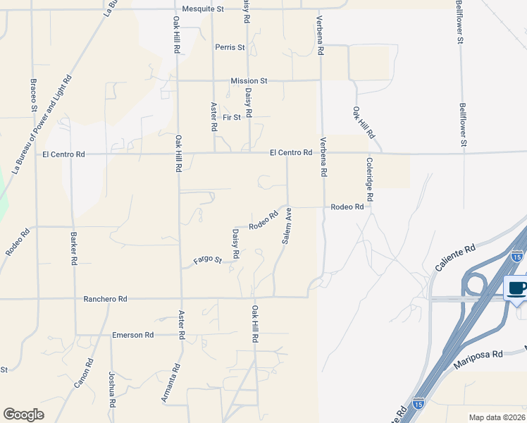 map of restaurants, bars, coffee shops, grocery stores, and more near 10722 Rodeo Road in Hesperia