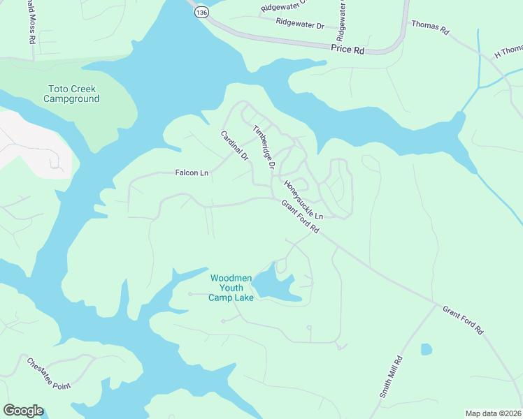 map of restaurants, bars, coffee shops, grocery stores, and more near 6117 Grant Ford Road in Gainesville