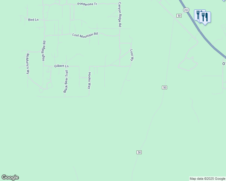 map of restaurants, bars, coffee shops, grocery stores, and more near 2706 Lost Way in Navajo County