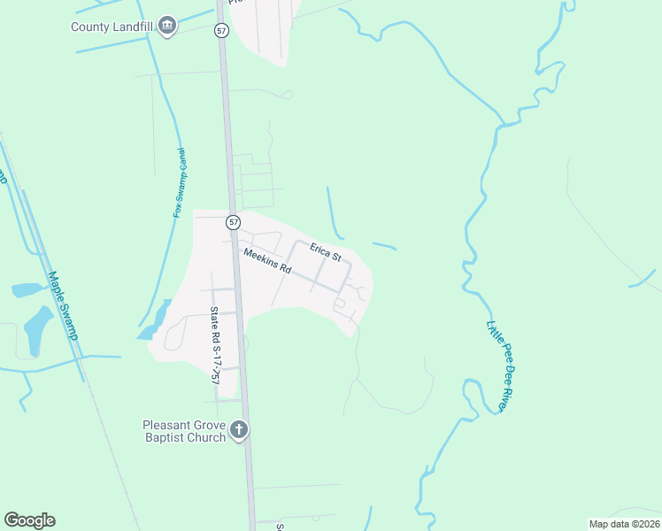 map of restaurants, bars, coffee shops, grocery stores, and more near 1354 Nicole Street in Dillon