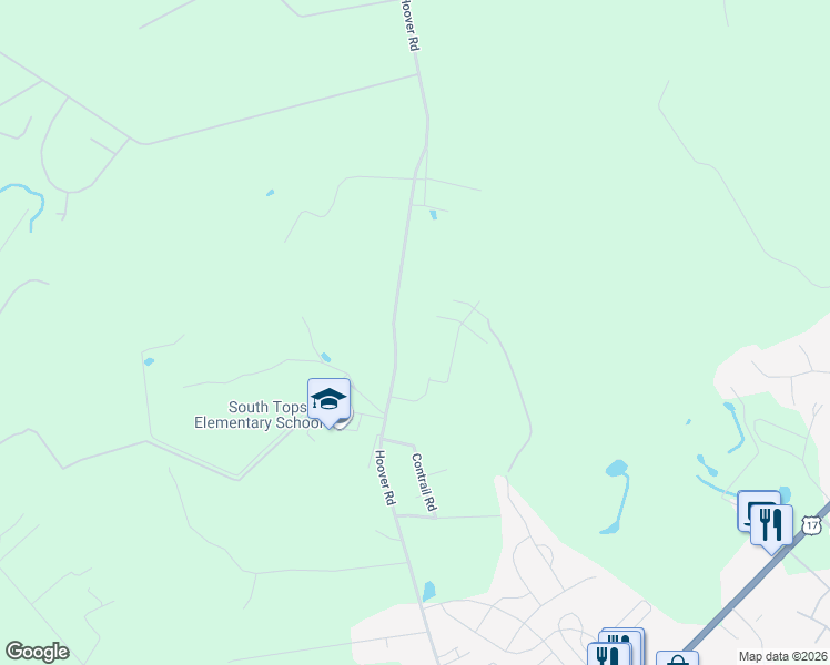 map of restaurants, bars, coffee shops, grocery stores, and more near 1194 Hoover Road in Hampstead