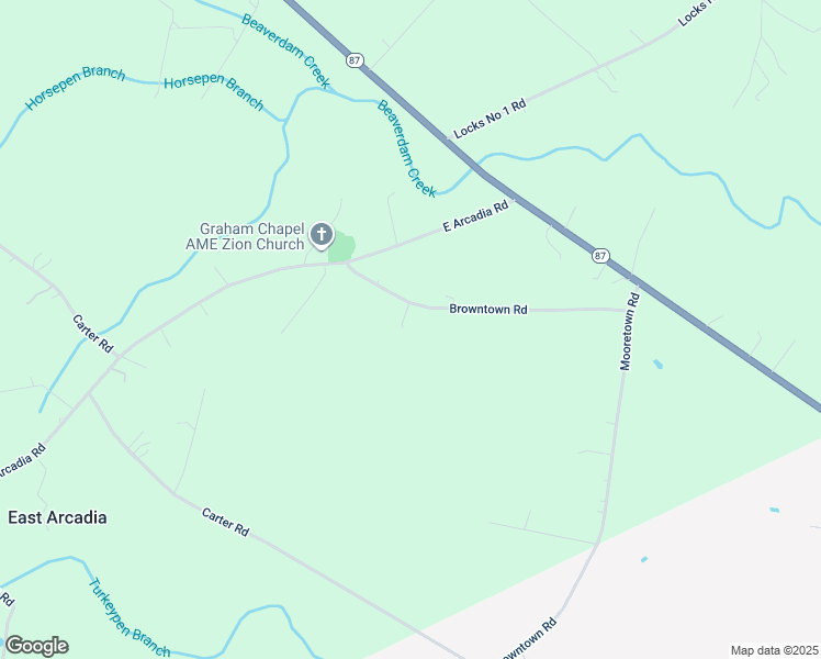 map of restaurants, bars, coffee shops, grocery stores, and more near 487 Browntown Road in Riegelwood