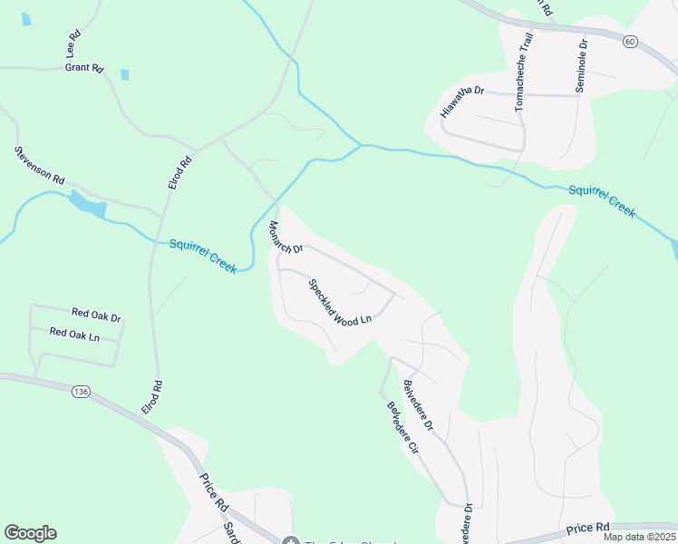 map of restaurants, bars, coffee shops, grocery stores, and more near 5342 Monarch Drive in Gainesville