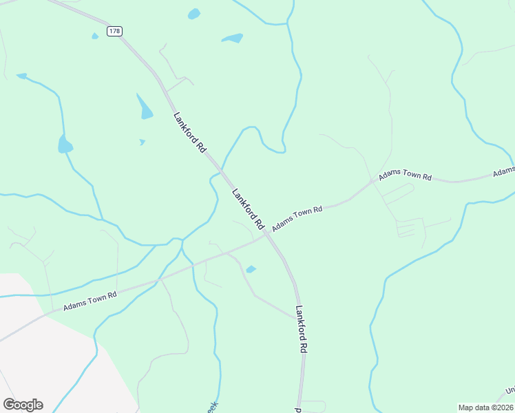 map of restaurants, bars, coffee shops, grocery stores, and more near 1530 Lankford Road in Bowersville