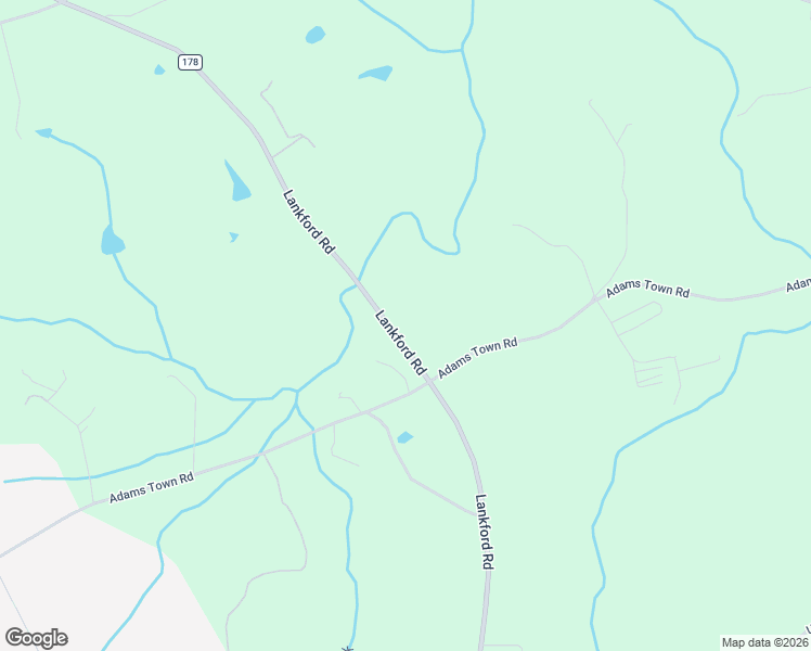 map of restaurants, bars, coffee shops, grocery stores, and more near 1530 Lankford Road in Bowersville