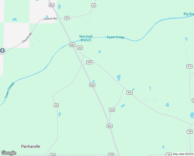 map of restaurants, bars, coffee shops, grocery stores, and more near 1277 County Road 843 in Dawson