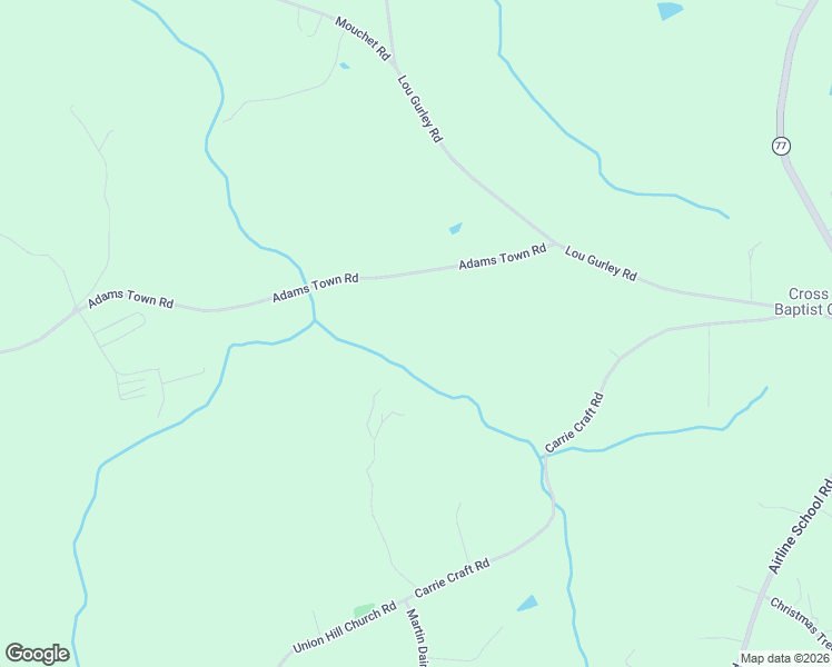 map of restaurants, bars, coffee shops, grocery stores, and more near 207 Adams Town Road in Bowersville