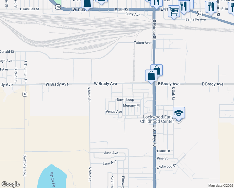 map of restaurants, bars, coffee shops, grocery stores, and more near 313 Delores Drive in Clovis