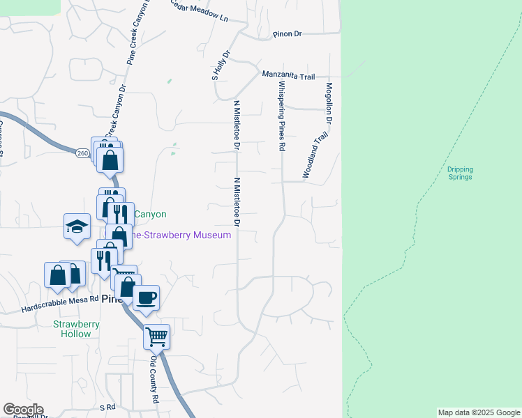 map of restaurants, bars, coffee shops, grocery stores, and more near 5646 Wagoner Road in Pine
