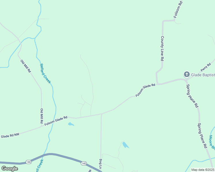 map of restaurants, bars, coffee shops, grocery stores, and more near 291 Folsom Glade Road in Rydal