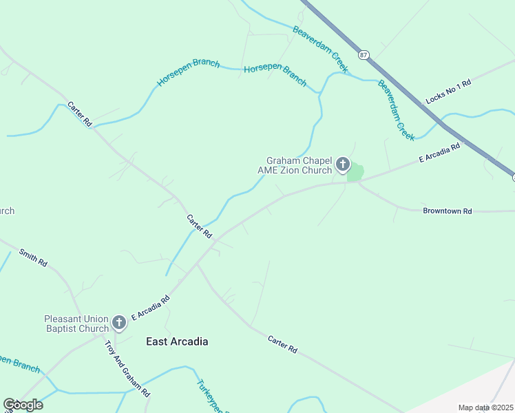 map of restaurants, bars, coffee shops, grocery stores, and more near 770 East Arcadia Road in Riegelwood