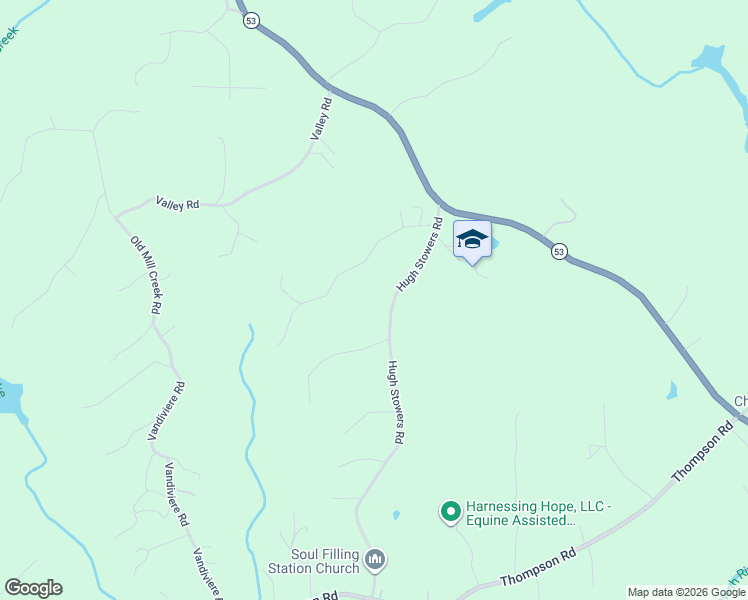 map of restaurants, bars, coffee shops, grocery stores, and more near 274 Hugh Stowers Road in Dawsonville