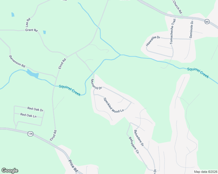 map of restaurants, bars, coffee shops, grocery stores, and more near 5325 Monarch Dr in Gainesville